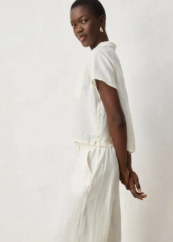 Pantaloni culotte in puro lino, bonprix