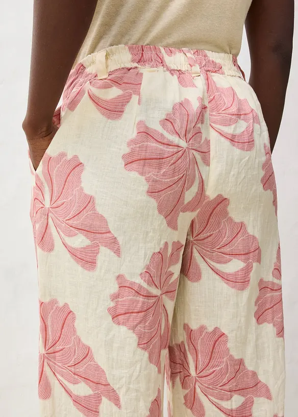 Pantaloni larghi in puro lino, bonprix