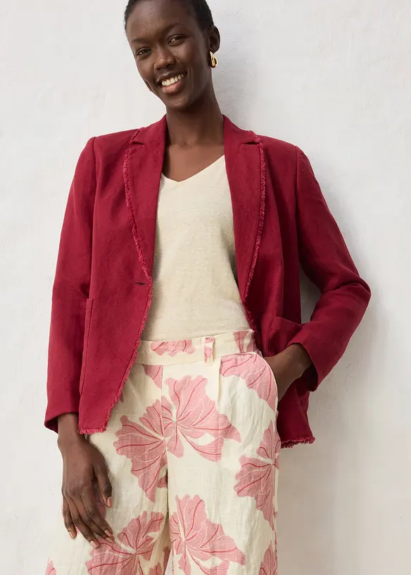 Pantaloni larghi in puro lino, bonprix