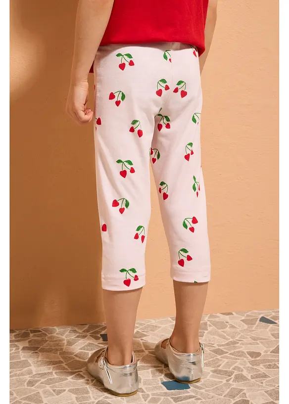 Leggings a pinocchietto in misto cotone elasticizzato (pacco da 3), bonprix