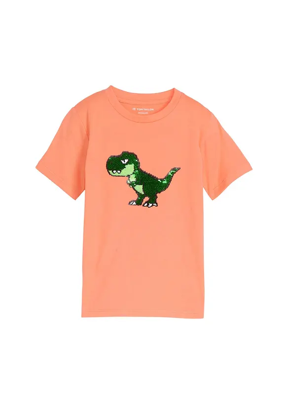 T-shirt Tom Tailor con dinosauro in paillettes reversibili, Tom Tailor