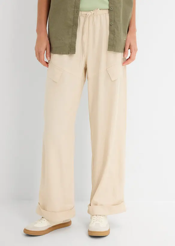 Pantaloni utility con orlo risvoltato, bonprix