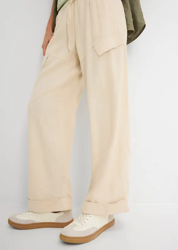 Pantaloni utility con orlo risvoltato, bonprix