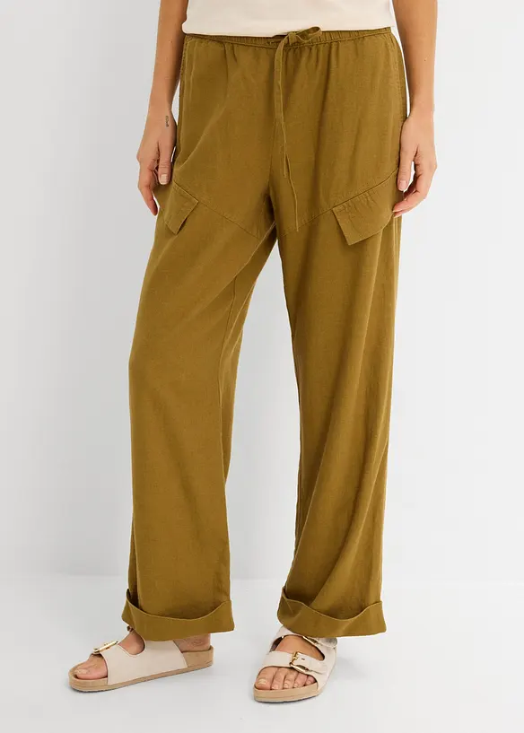 Pantaloni utility con orlo risvoltato, bonprix