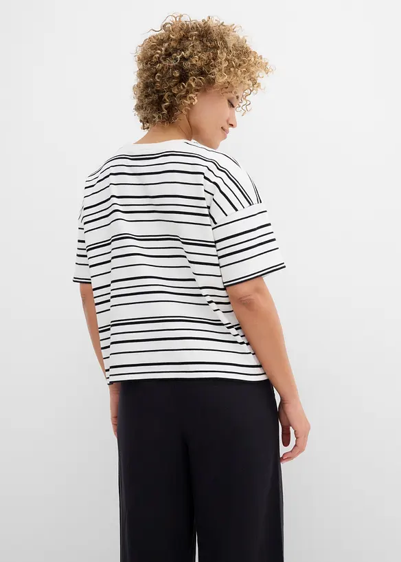 T-shirt in puro cotone a righe, bonprix