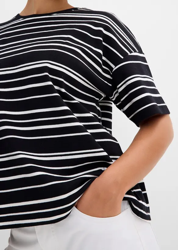 T-shirt in puro cotone a righe, bonprix