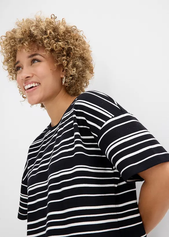 T-shirt in puro cotone a righe, bonprix