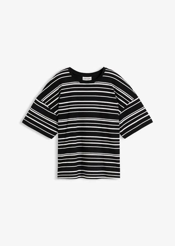 T-shirt in puro cotone a righe, bonprix