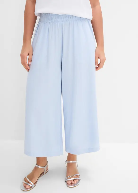 Pantaloni a palazzo in misto lino, bonprix