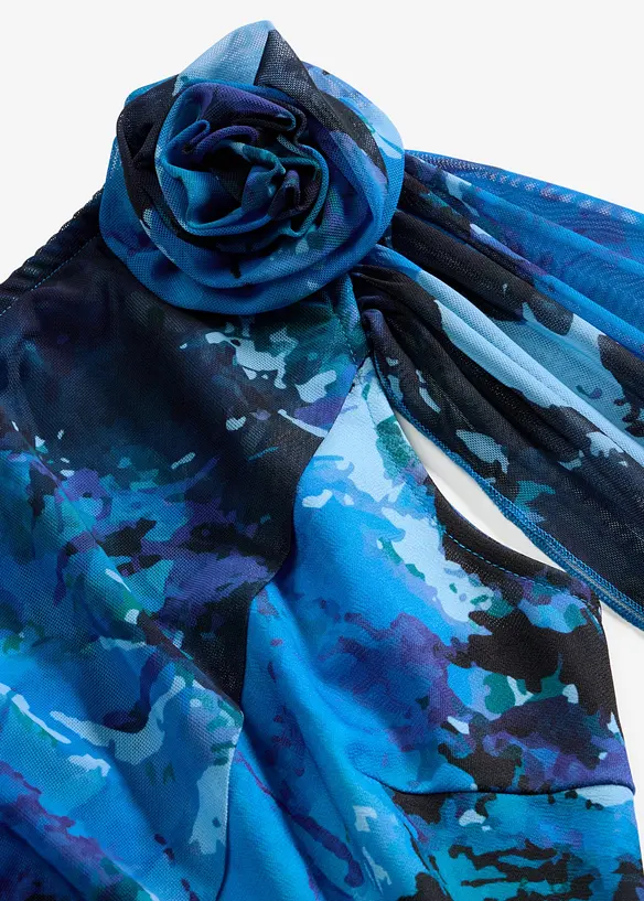 Abito da sera monospalla con applicazione floreale, bonprix