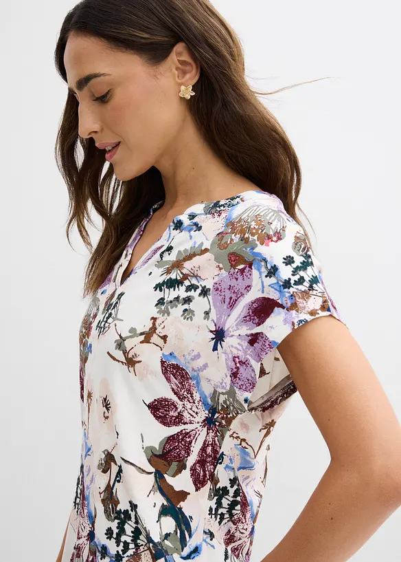 Tunica a maniche corte in viscosa fluente, bonprix