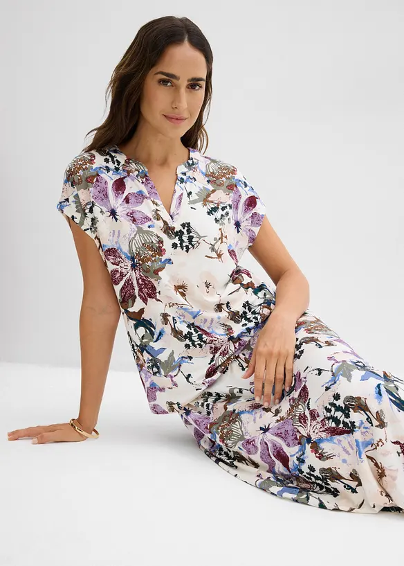 Tunica a maniche corte in viscosa fluente, bonprix