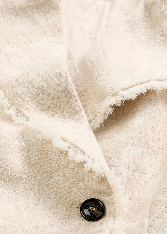 Giacca in jacquard di cotone con percentuale di lino, bonprix