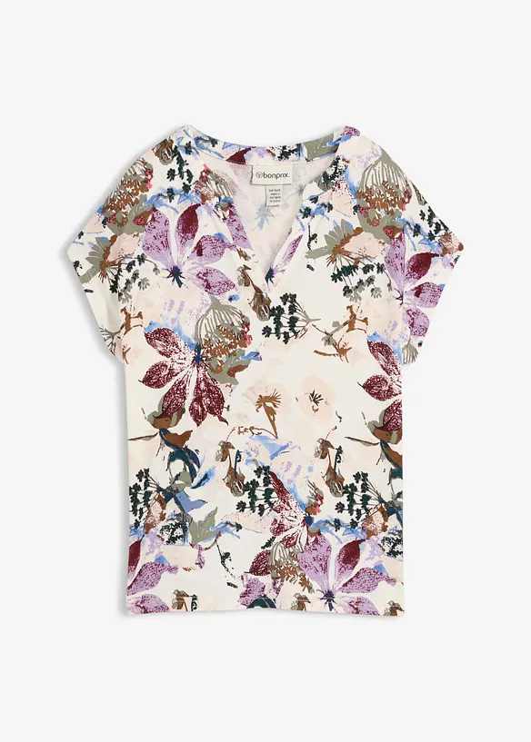 Tunica a maniche corte in viscosa fluente, bonprix