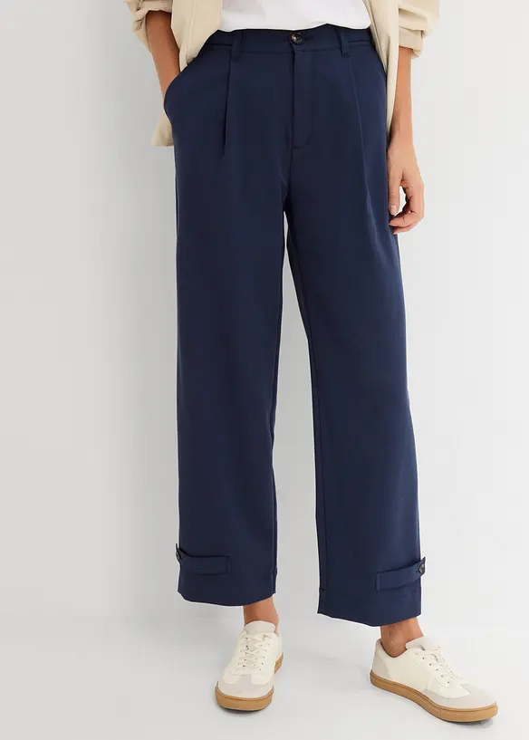Pantaloni barrel in misto viscosa, bonprix