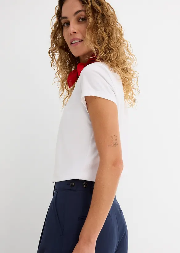 Pantaloni barrel in misto viscosa, bonprix