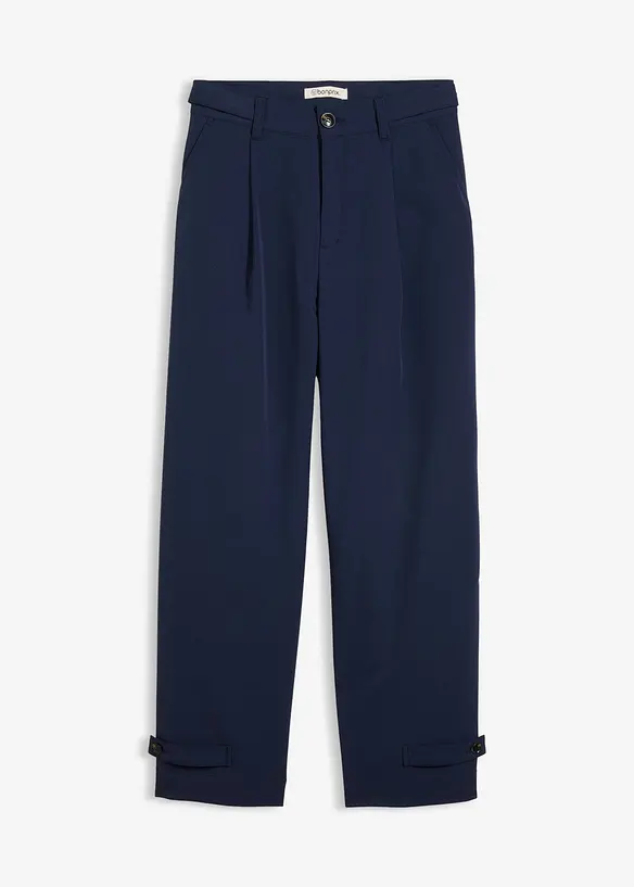Pantaloni barrel in misto viscosa, bonprix