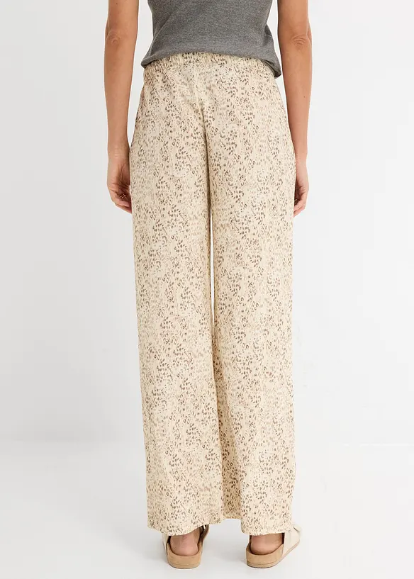 Pantaloni con elastico in vita in viscosa fluente, bonprix