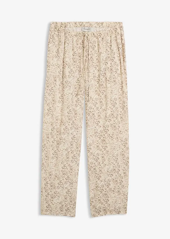 Pantaloni con elastico in vita in viscosa fluente, bonprix