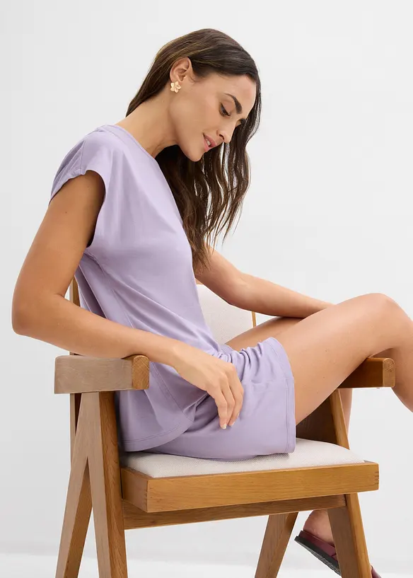 Maglia e shorts in misto viscosa morbido (set 2 pezzi), bonprix