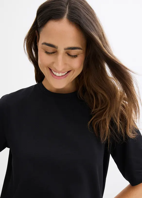 T-shirt e ciclisti in cotone elasticizzato (set 2 pezzi), bonprix