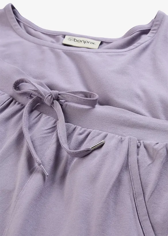 Maglia e shorts in misto viscosa morbido (set 2 pezzi), bonprix