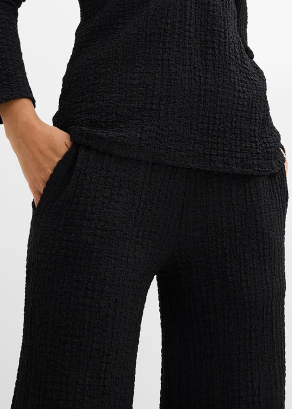 Maglia e pantaloni in cr&ecirc;pe morbido (set 2 pezzi), bonprix