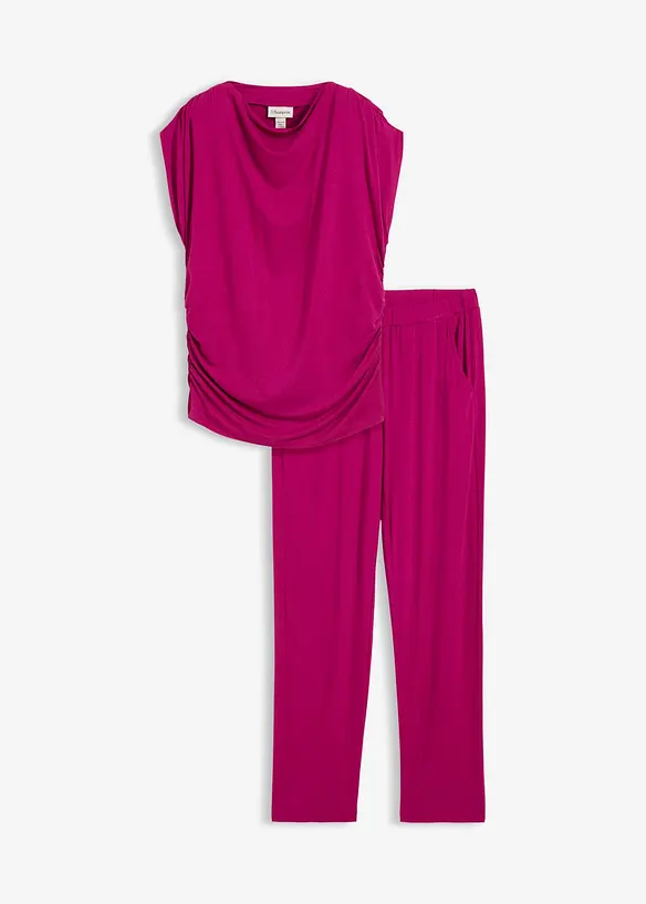 Maglia e pantaloni in misto viscosa  (set 2 pezzi), bonprix