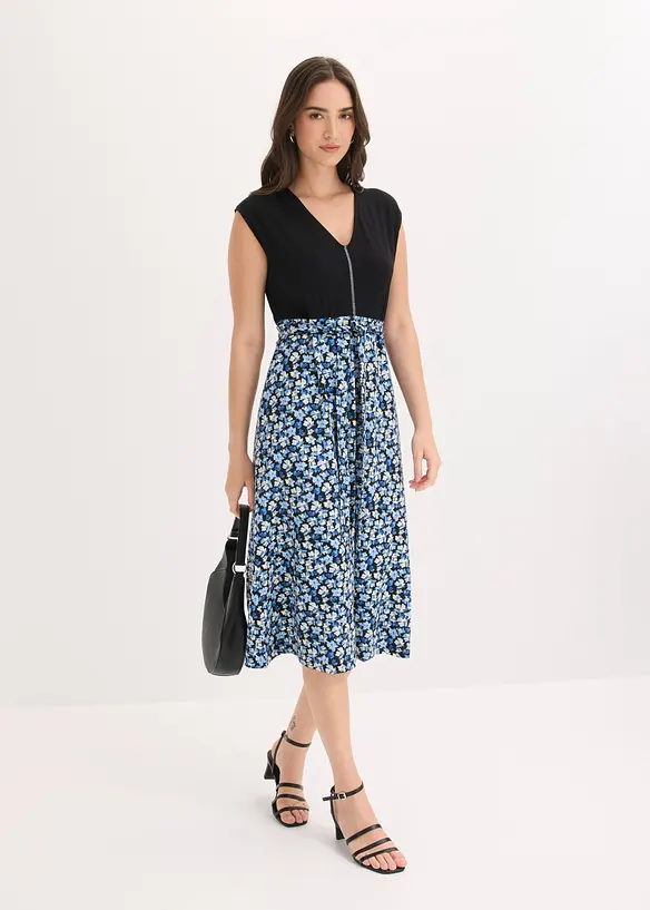 Abito midi in jersey di misto viscosa, bonprix