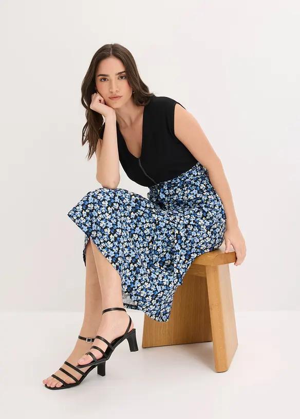 Abito midi in jersey di misto viscosa, bonprix