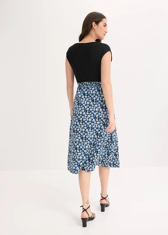 Abito midi in jersey di misto viscosa, bonprix