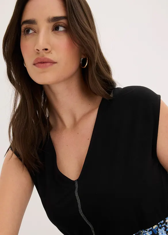 Abito midi in jersey di misto viscosa, bonprix