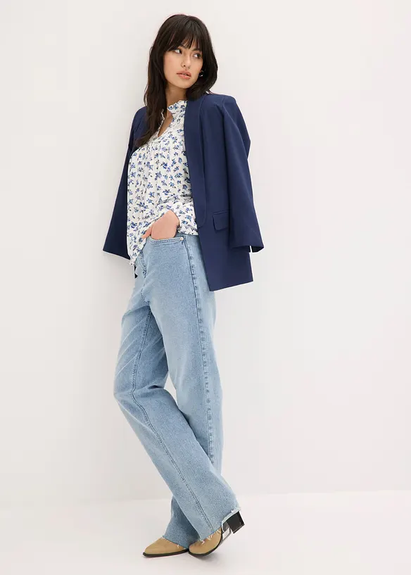 Maglia a maniche lunghe in misto viscosa, bonprix