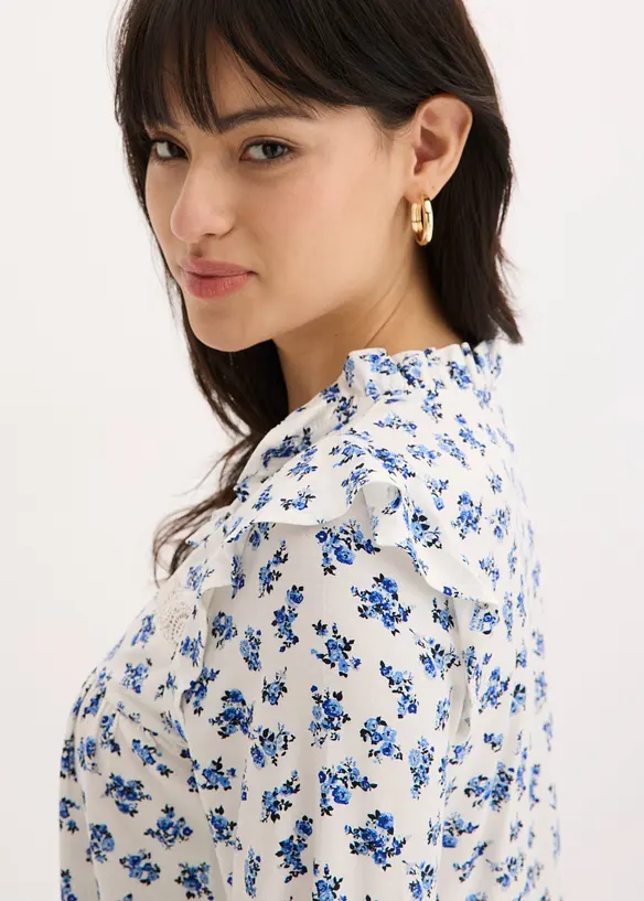 Maglia a maniche lunghe in misto viscosa, bonprix