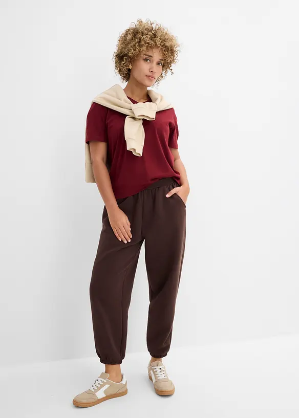 Pantaloni in felpa a palloncino, bonprix