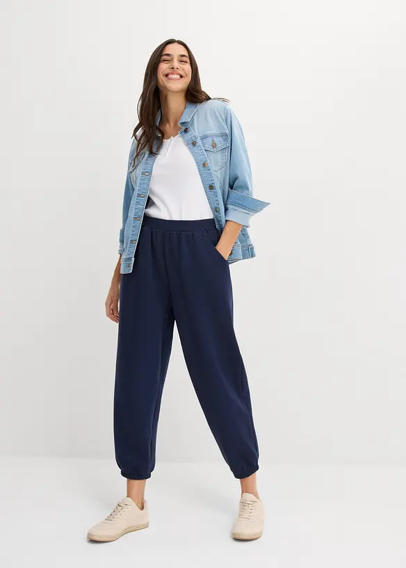 Pantaloni in felpa a palloncino, bonprix