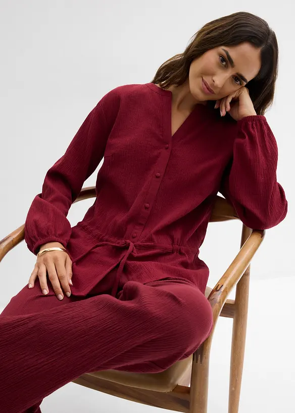 Blusa in crinkle strutturato, bonprix