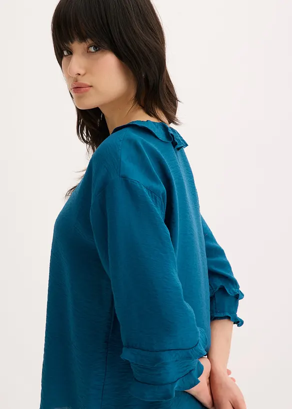 Blusa in stile boh&eacute;mien in misto viscosa fine, bonprix