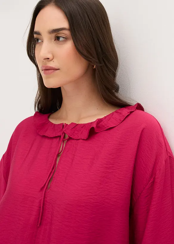Blusa in stile boh&eacute;mien in misto viscosa fine, bonprix