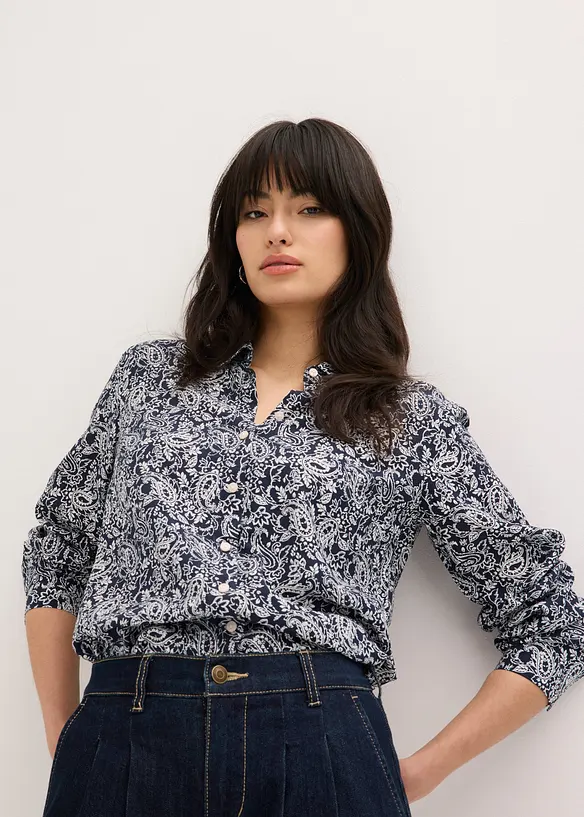 Camicetta in fine misto viscosa, bonprix