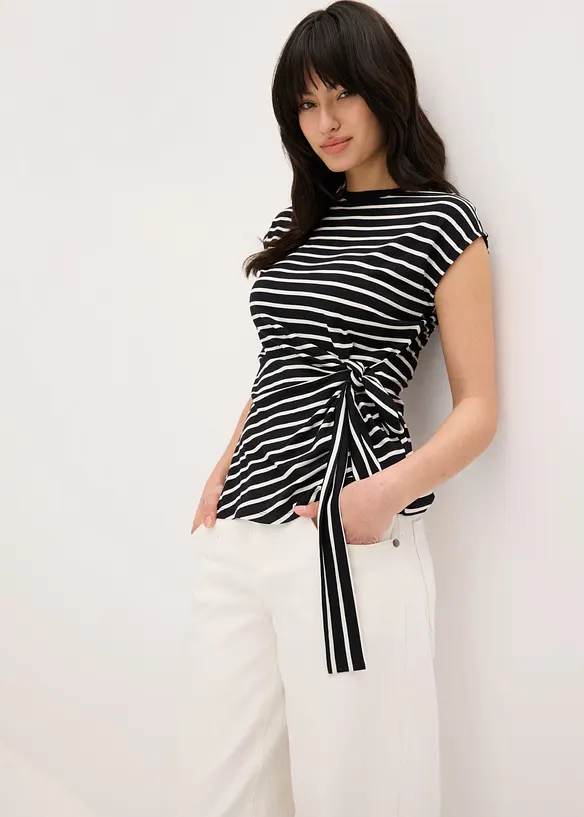 Maglia con drappeggio, bonprix