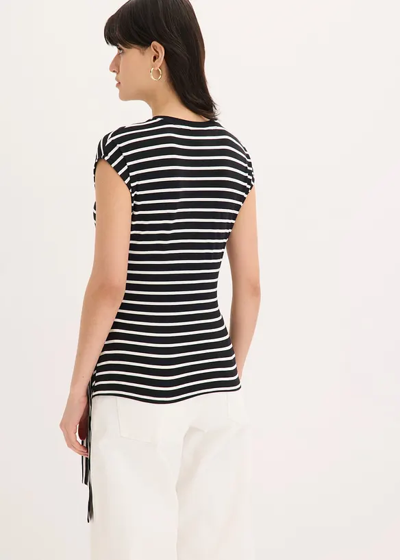 Maglia con drappeggio, bonprix