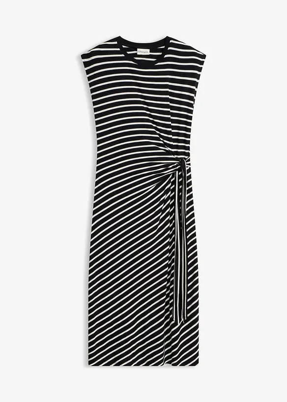 Abito di jersey con drappeggio, bonprix