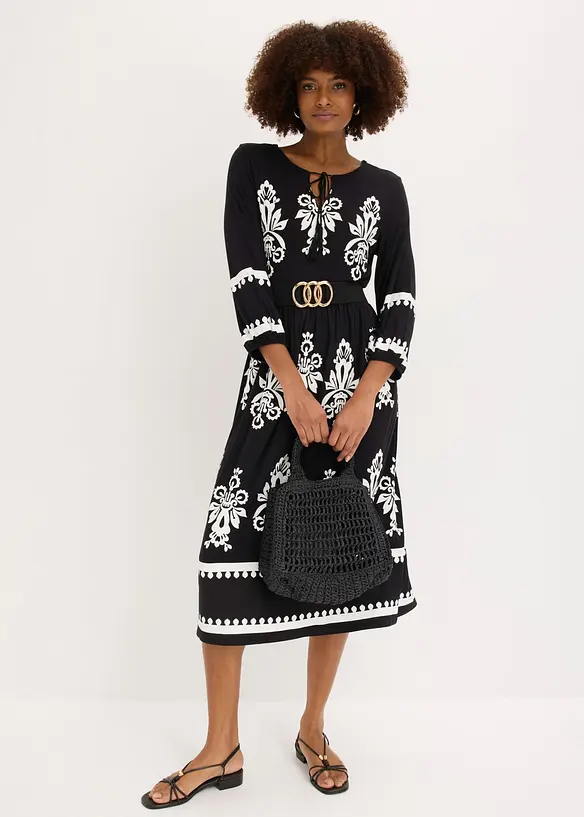 Abito in jersey di misto viscosa morbido, bonprix