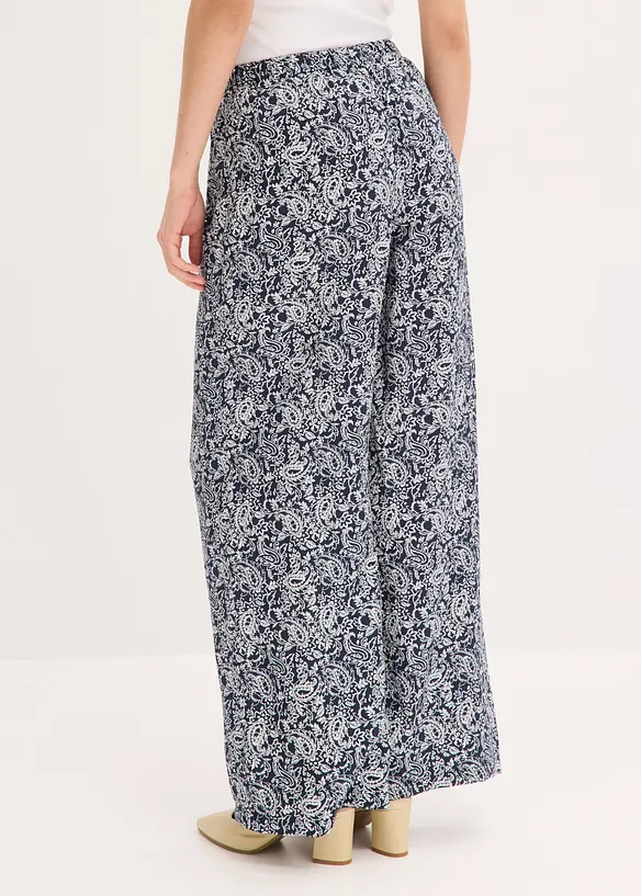 Pantaloni con elastico in vita in misto viscosa fine, bonprix