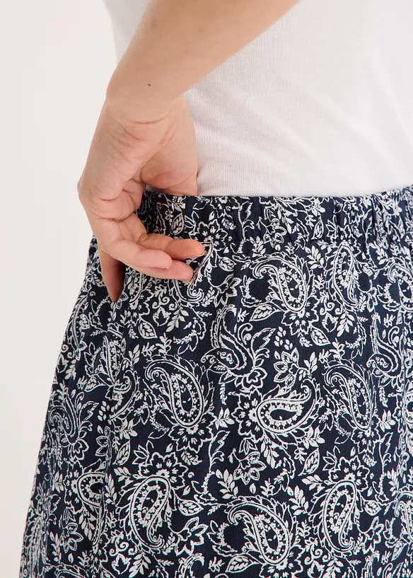 Pantaloni con elastico in vita in misto viscosa fine, bonprix