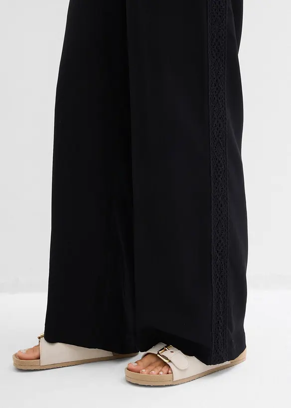 Pantaloni larghi in viscosa fluente, bonprix