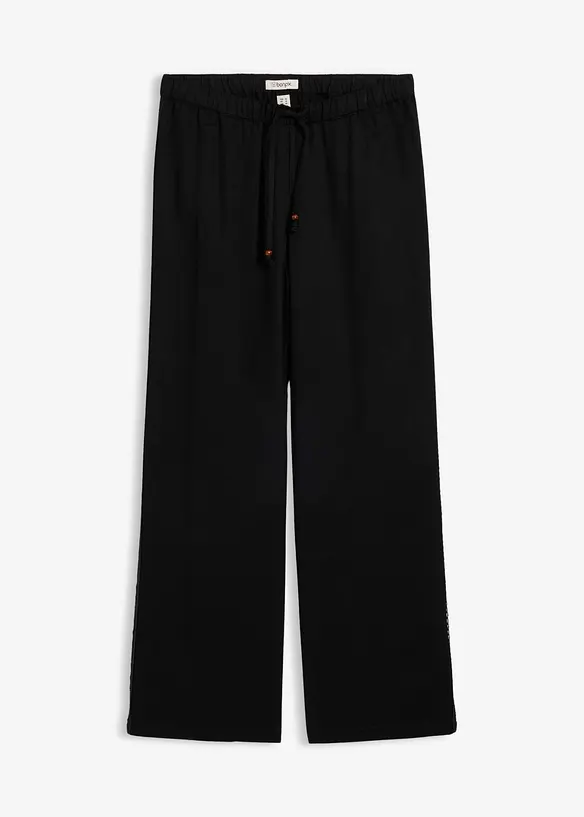 Pantaloni larghi in viscosa fluente, bonprix