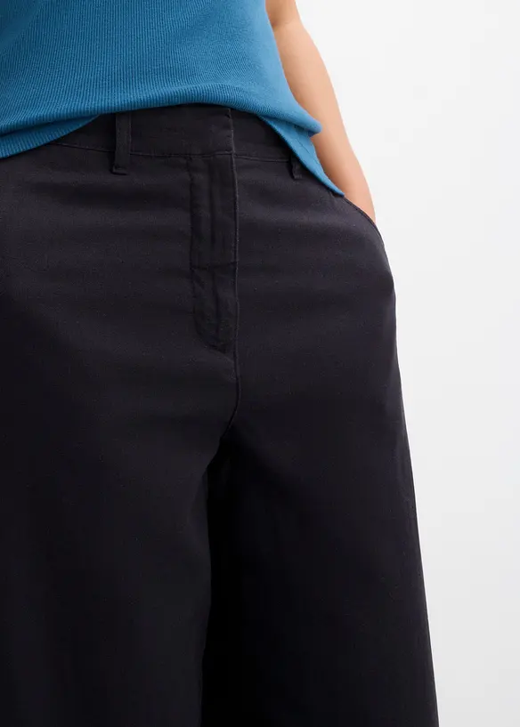 Pantaloni barrel in misto lino e viscosa, bonprix