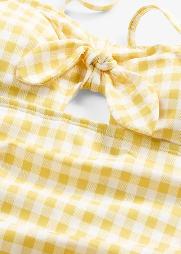 Costume intero a fascia con piccolo fiocco, bonprix